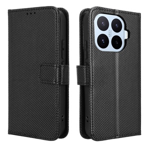 Klapph�lle Kunstleder f�r Xiaomi 17T Diamant Design Wallet Schwarz