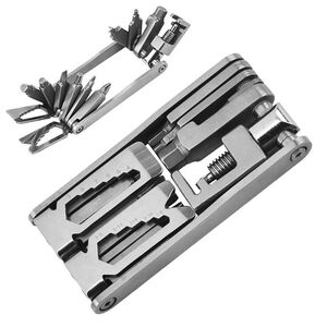 Fahrrad 15 in 1 Repair Tool Fahrrad Werkzeug Chain Wrench Silber
