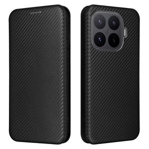 Kunstleder f�r Xiaomi 17T Pro Carbon Textur Design Flip Schwarz