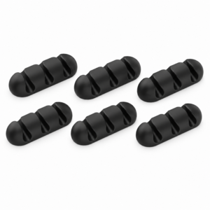 6x Universal Kabel Halterung 3-Holes Cable Clip Silikon Lade Zubeh�r 