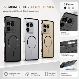 Metall Rahmen H�lle f�r Sony Xperia 1 VIII Magnetisch MagSafe Snap Verschluss