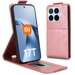 Flipcase Kunstleder Xiaomi 17T Pro Klapph�lle mit Kartenfach Pink