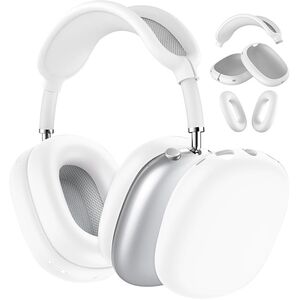 3 in 1 Silikon Schutzh�lle f�r Apple AirPods Max / Max 2 Wei� Zubeh�r