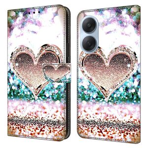 Kunstleder f�r Xiaomi Redmi A7 4G Cover Wallet 3D Herz Pink