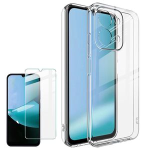 Silikon + Schutzglas f�r Xiaomi Redmi 17C 5G Set TPU Schutz + 9H Glas