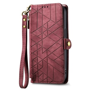 Wallet Klapp Tasche f�r Samsung Galaxy S26 FE Kunstleder Zipper Rot