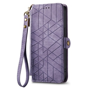 Wallet Klapp Tasche f�r Samsung Galaxy S26 FE Kunstleder Zipper Lila