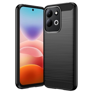 Silikon f�r Xiaomi Redmi 17 4G / 5G Carbon Design Design TPU Schwarz