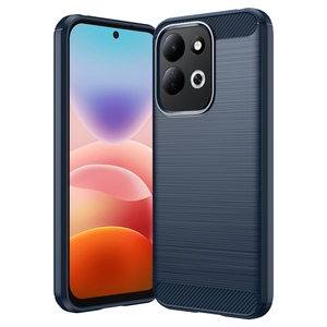 Silikon f�r Xiaomi Redmi 17 4G / 5G Carbon Design Design TPU Blau