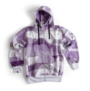 Ucon Hooded Zipper Lines Elementary purple