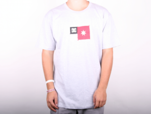 DC T-Shirt Logo Grey/Red/White