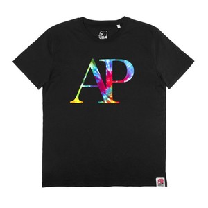 All Is Possible T-Shirt Tie Dye Initials Black