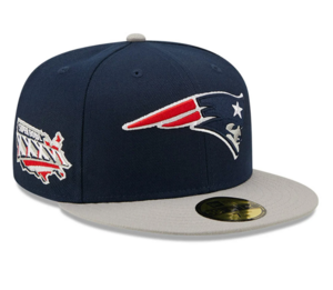 New Era 59-Fifty New England Patriots NFL Side Patch Blue