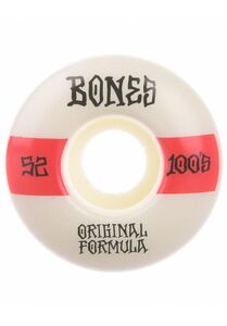 Bones Wheels 100s OG #19 V4 100A Wide white/red