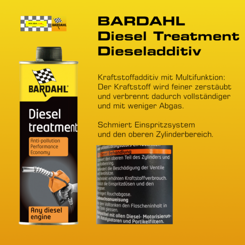 BARDAHL Diesel Treatment -  Dieseladditiv  - 300 ml Dose