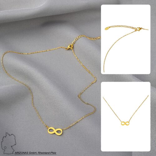 Halskette mit Infinity Anh�nger Modeschmuck aus Edelstahl