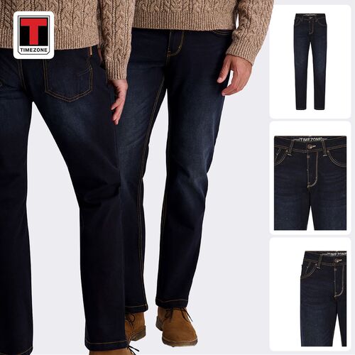 Timezone Jeans Slim Fit Unifarben Rei�verschluss G�rtelschlaufen