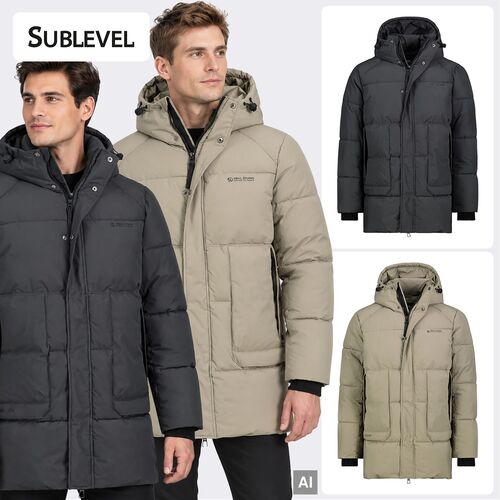 Modische Winterjacke Unifarben Kapuze Rei�verschluss