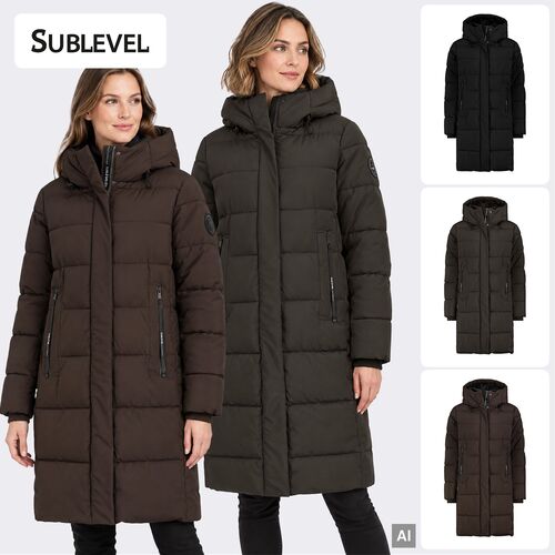 Hochwertige Winterjacke Rei�verschlusstaschen Kapuze 