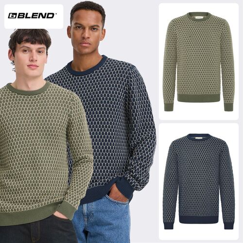 Modischer Strickpullover Langarm Gepunktet Rippb�ndchen