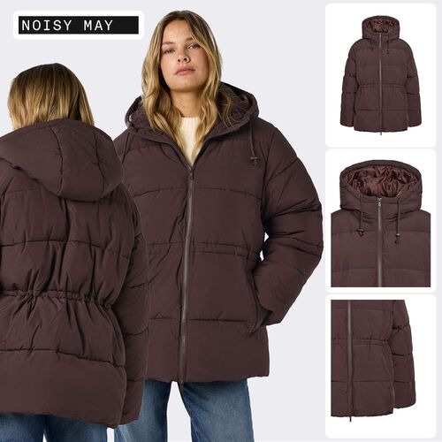 Steppjacke Kapuze Zweiwegerei�verschluss Langarm Modisch