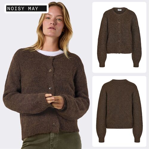 Elegante Strickjacke Rundhalsausschnitt Knopfleiste 