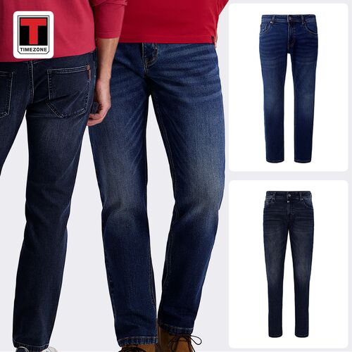 Slim Fit Jeans 5 Pocket Used Optik Mittlere Bundh�he