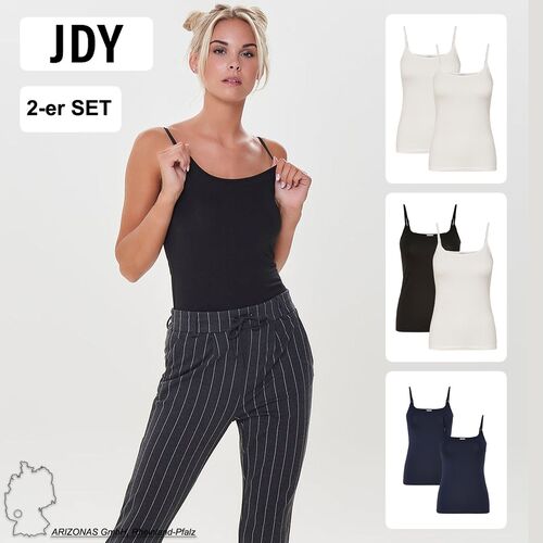 Spaghetti Tank Top 2-er St�ck Pack �rmelloses Shirt Basic Set JDYAVA