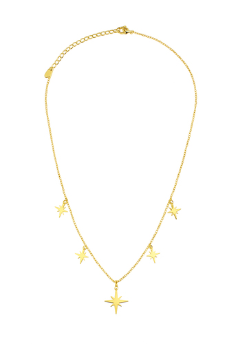 Halskette Sterne Edelstahl 40 cm 