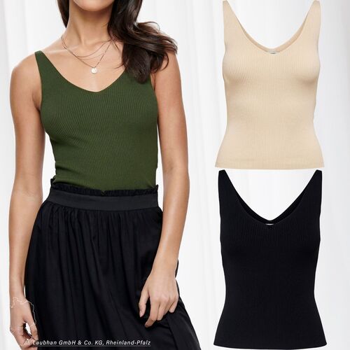Damen JDY Tank Top Basic Shirt �rmellos Struktur JDYNANNA