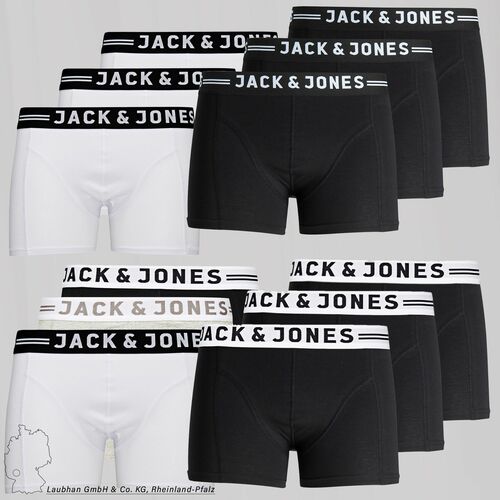 Jack & Jones Herren J&J Trunks Boxershorts 3er Pack Stretch Unterhose