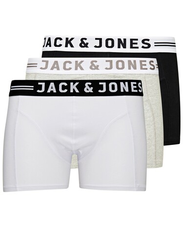 Jack & Jones Herren J&J Trunks Boxershorts 3er Pack Stretch Unterhose 