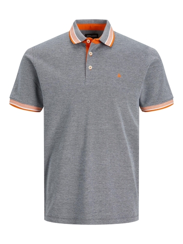 Jack & Jones Polo Shirt Kurzarm Uni Hemd JJEPAULOS Pique Baumwolle 