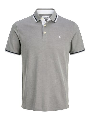 Jack & Jones Polo Shirt Kurzarm Uni Hemd JJEPAULOS Pique Baumwolle 