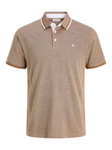 Jack & Jones Polo Shirt Kurzarm Uni Hemd JJEPAULOS Pique Baumwolle 