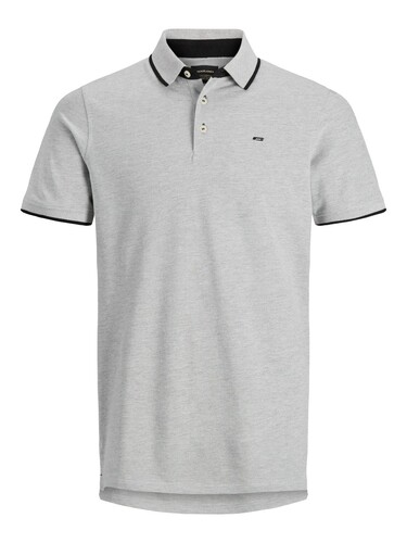 Jack & Jones Polo Shirt Kurzarm Uni Hemd JJEPAULOS Pique Baumwolle 