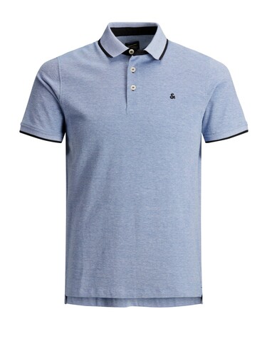 Jack & Jones Polo Shirt Kurzarm Uni Hemd JJEPAULOS Pique Baumwolle 