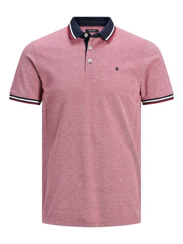 Jack & Jones Polo Shirt Kurzarm Uni Hemd JJEPAULOS Pique Baumwolle 