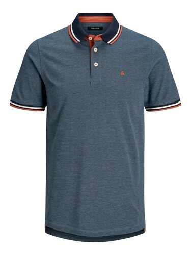 Jack & Jones Polo Shirt Kurzarm Uni Hemd JJEPAULOS Pique Baumwolle 