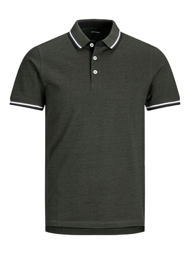 Jack & Jones Polo Shirt Kurzarm Uni Hemd JJEPAULOS Pique Baumwolle 