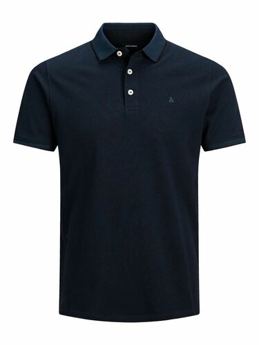 Jack & Jones Herren + Fit Polo Shirt Kurzarm Pique Hemd JJEPAULOS Big Size 