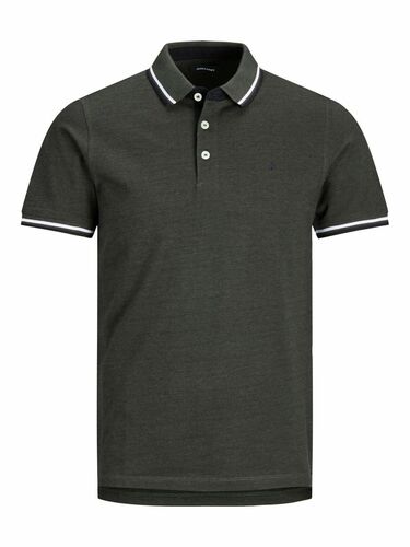 Jack & Jones Herren + Fit Polo Shirt Kurzarm Pique Hemd JJEPAULOS Big Size 