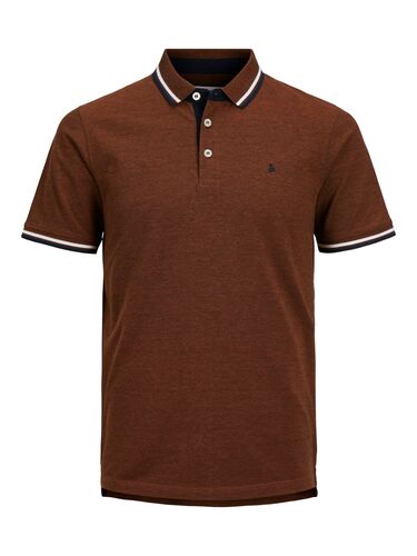 Jack & Jones Herren + Fit Polo Shirt Kurzarm Pique Hemd JJEPAULOS Big Size 