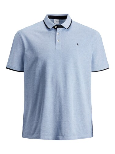 Jack & Jones Herren + Fit Polo Shirt Kurzarm Pique Hemd JJEPAULOS Big Size 