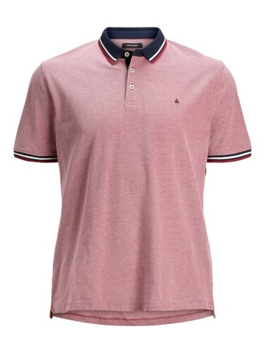 Jack & Jones Herren + Fit Polo Shirt Kurzarm Pique Hemd JJEPAULOS Big Size 