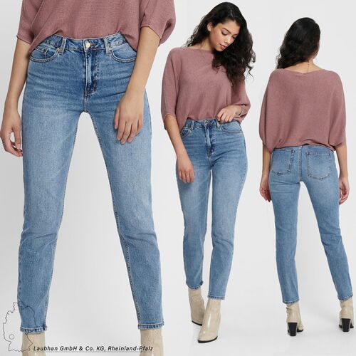 Damen Ankle Straight Jeans Klassische Stretch Hose ONLEMILY Denim Pants