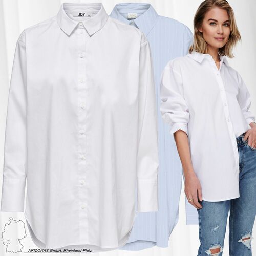 Damen JDY Lange Hemd Bluse Oversize Longshirt JDYMIO Freizeit Tunika