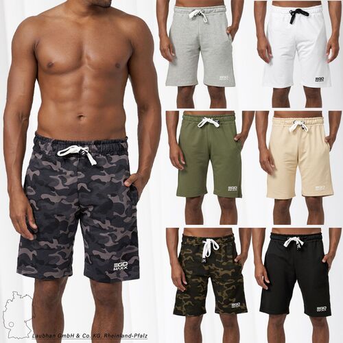 Egomaxx Herren Sweat Shorts Kurze Baggy Jogging Pants Trainingshose 3D Print