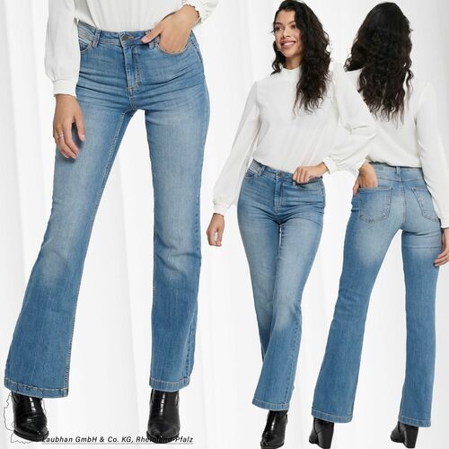 JDY Damen Flare Jeans Super Stretch Denim Schlaghose JDYFLORA