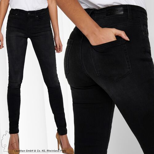 Damen Skinny Jeans Stretch Denim Mid Waist Hose ONLBLUSH LIFE